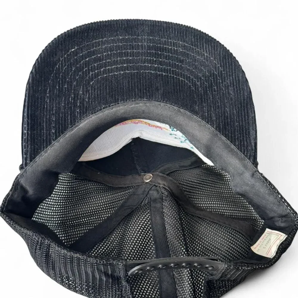 Vintage 1989 Oregon State Fair black corduroy snapback hat cap - Picture 5 of 6